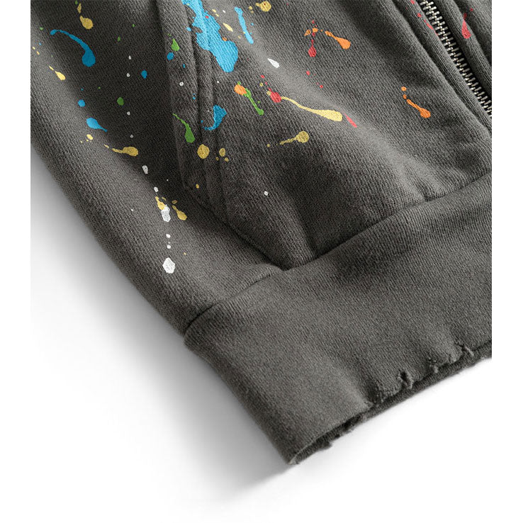 NUNUNU Graphite Splah Of Color Zip Hoodie - Image 4