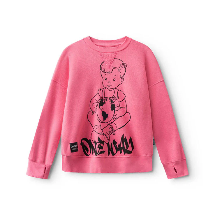 Nununu Hot Pink Global Kid Sweatshirt