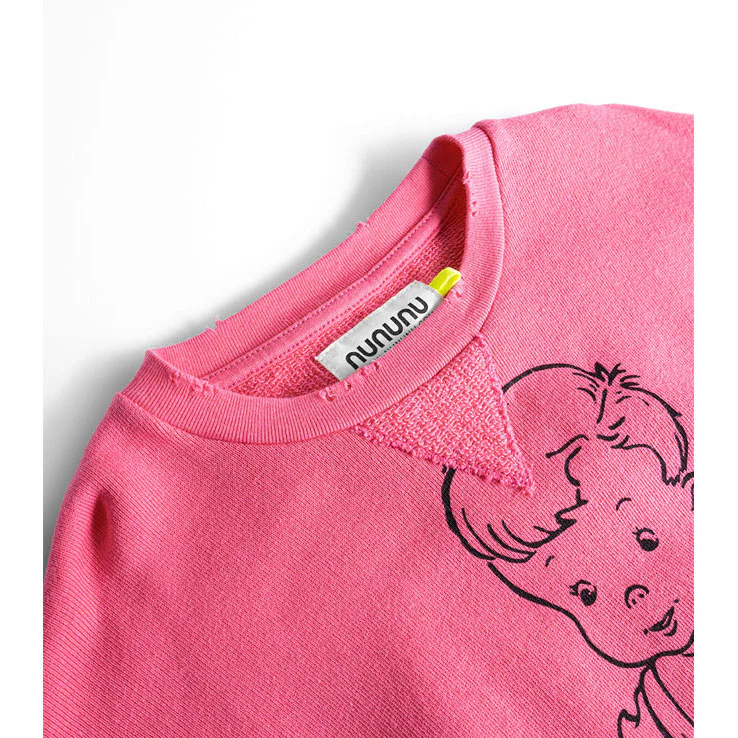 Nununu Hot Pink Global Kid Sweatshirt - Image 3