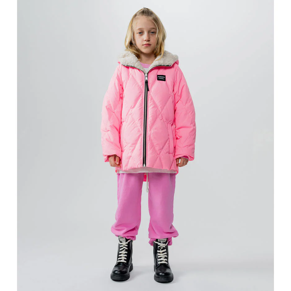 NUNUNU Hot Pink Mega Pockets Down Jacket - Image 2