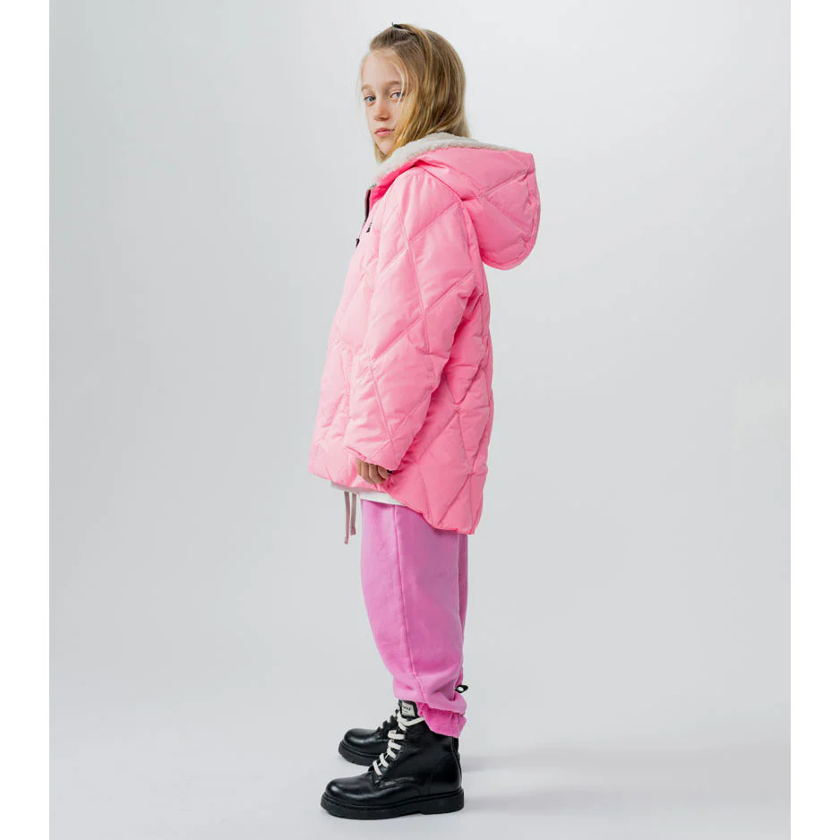 NUNUNU Hot Pink Mega Pockets Down Jacket - Image 4