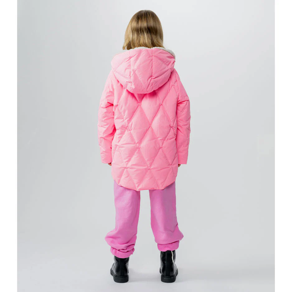 NUNUNU Hot Pink Mega Pockets Down Jacket - Image 5