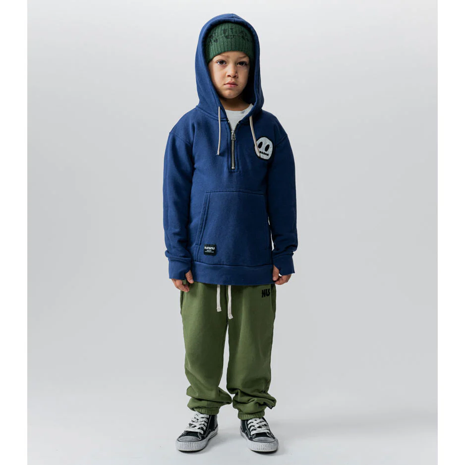 NUNUNU Indigo 1/2 Zip Hoodie - Image 2