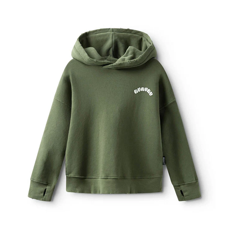 NUNUNU Olive Bubbly Hoodie