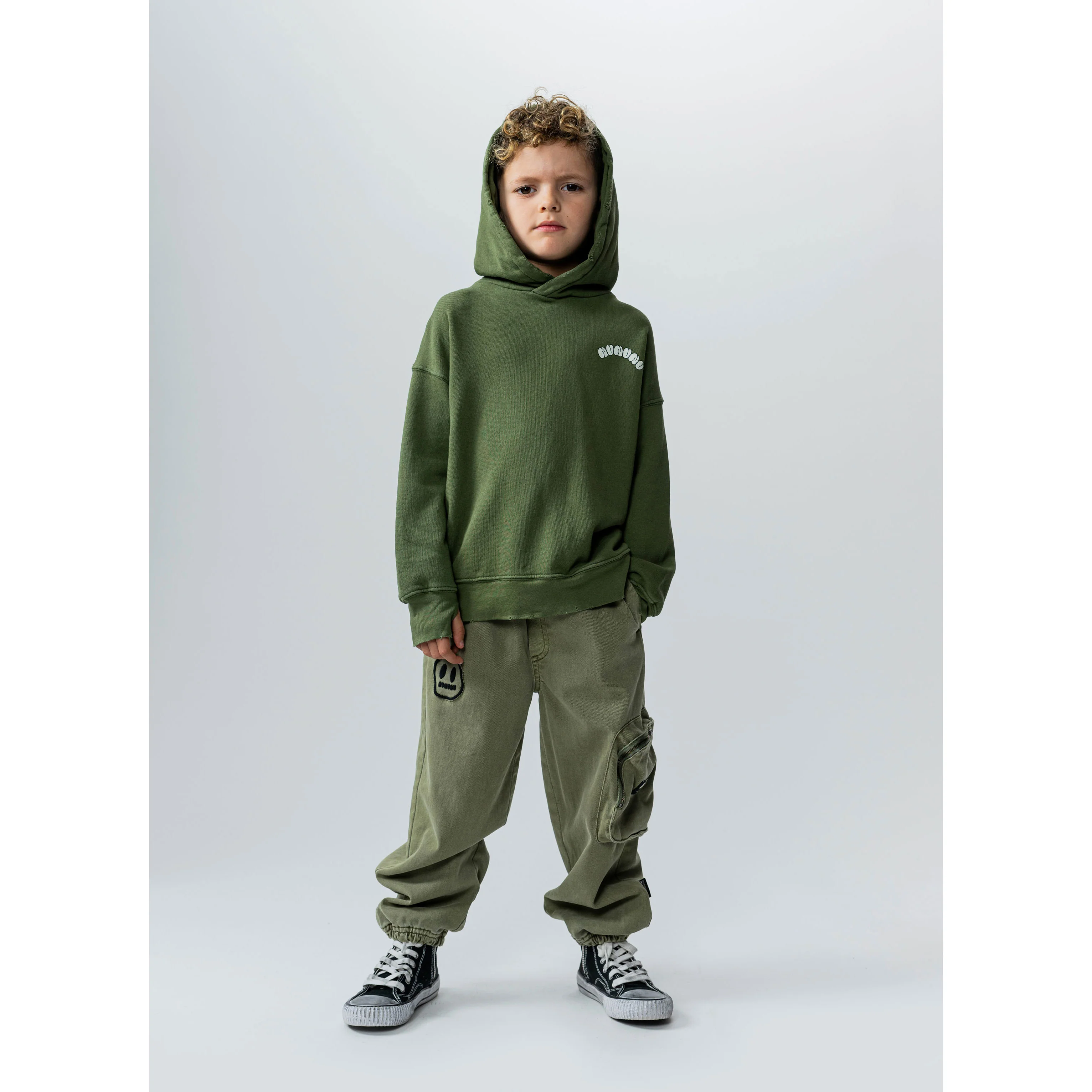 NUNUNU Olive Bubbly Hoodie - Image 2