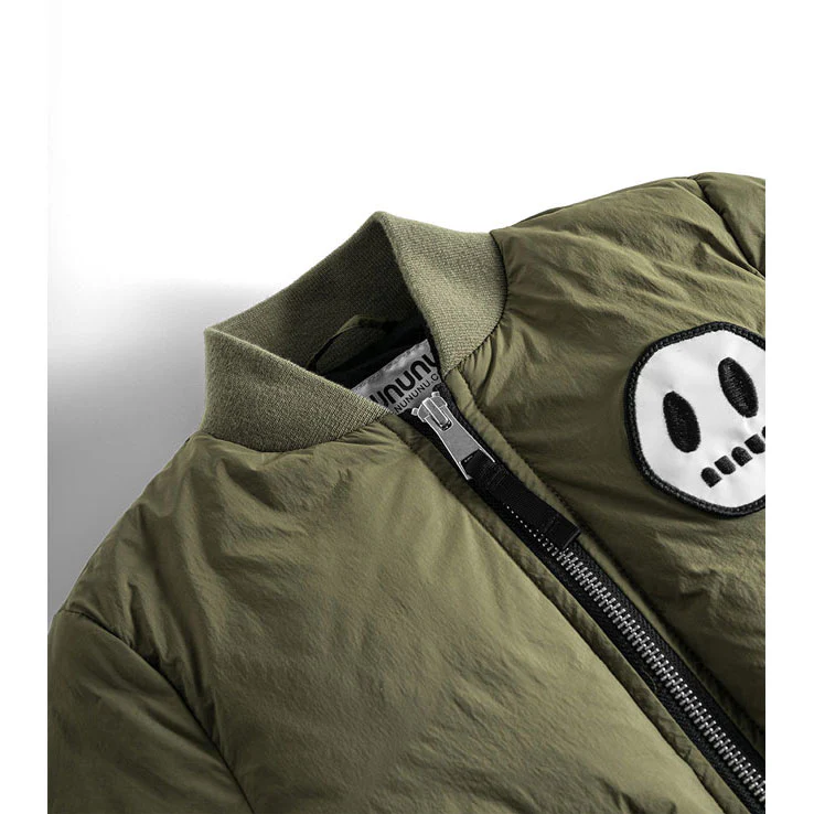 NUNUNU Olive Cargo Bomber Down Jacket - Image 4