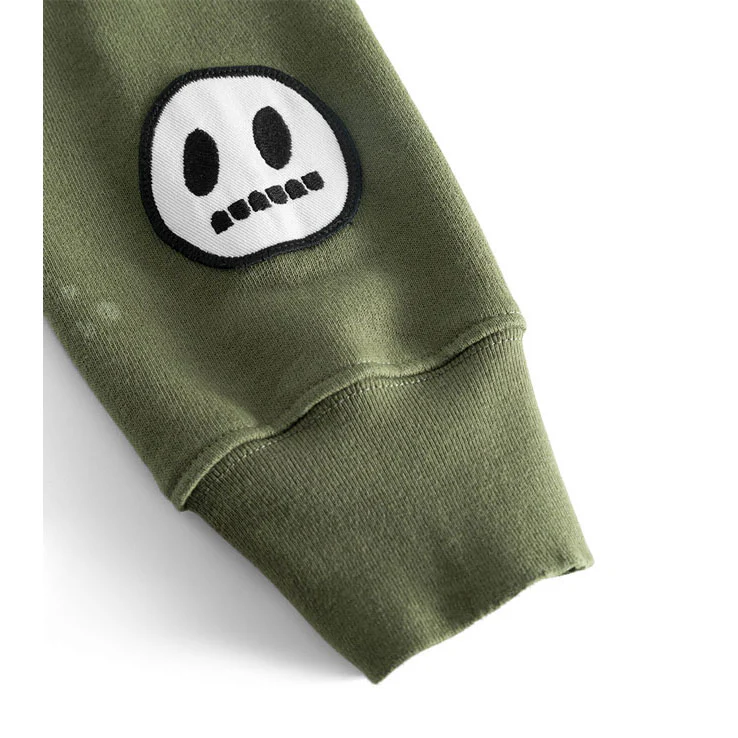 NUNUNU Olive Vintage Smile Sweatshirt - Image 5
