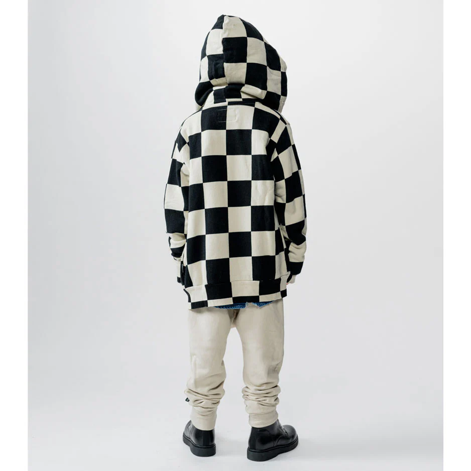 NUNUNU Smokey Natural Checkmate Zip Hoodie - Image 3