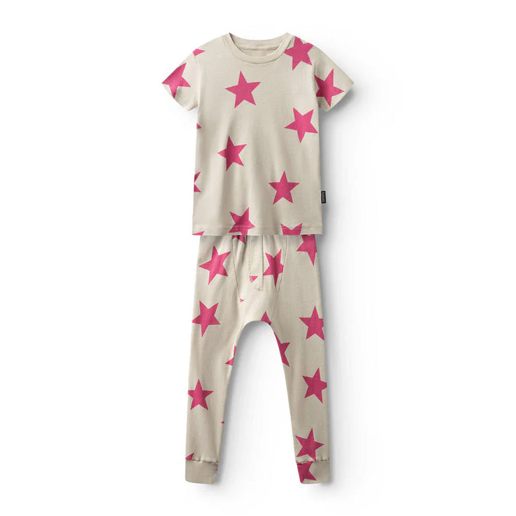 Nununu Smokey Natural Pink Star Lounge Set