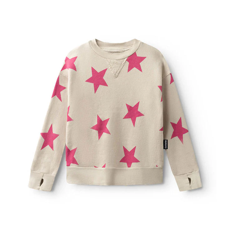 Nununu Smokey Natural Pink Star Sweatshirt