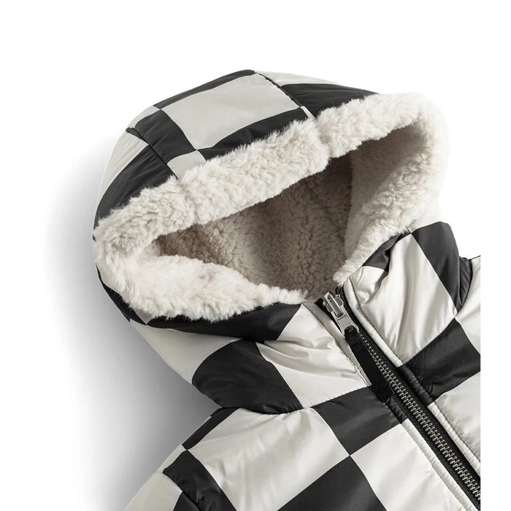 NUNUNU Smokey Natural Reversible Checkmate Down Jacket - Image 3