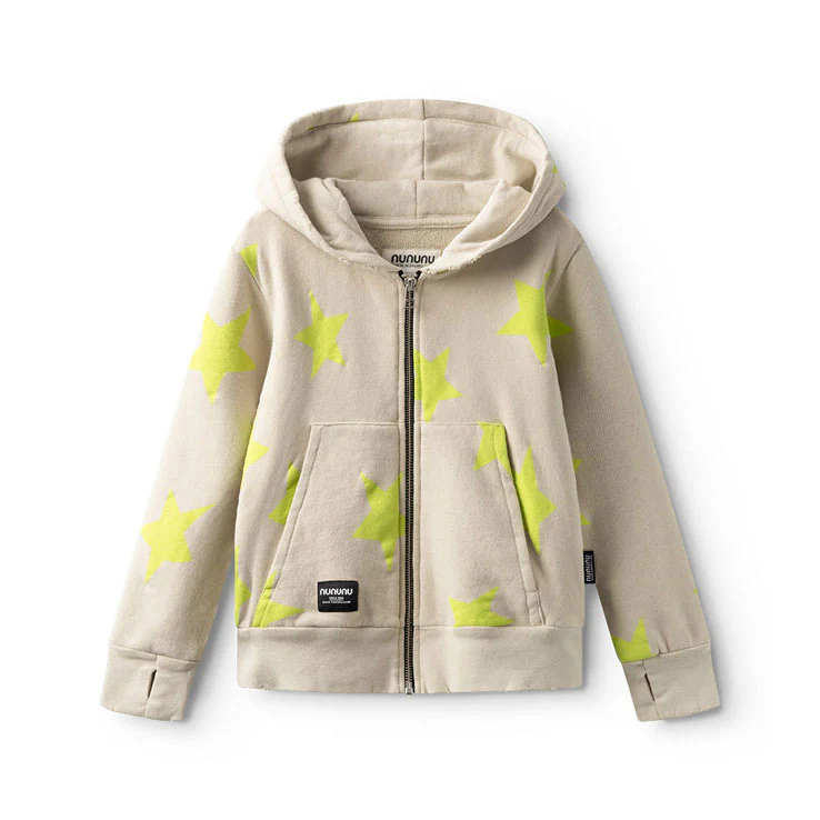 NUNUNU Smokey Natural Star Zip Hoodie