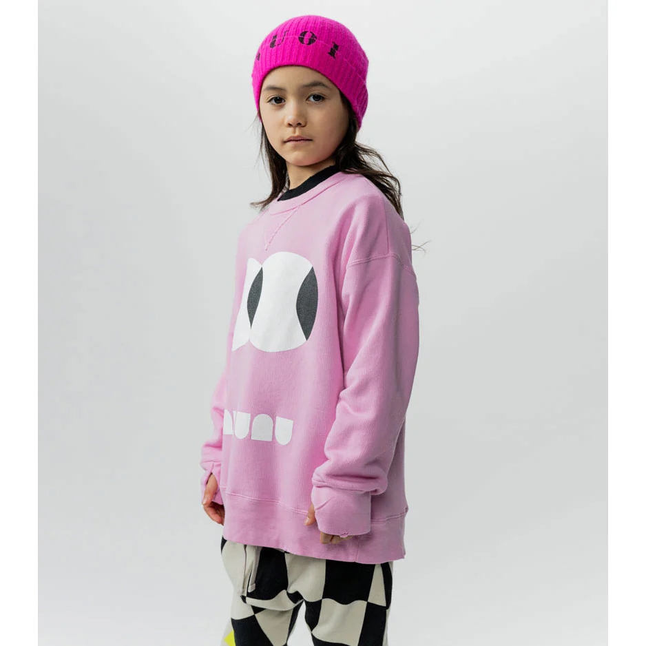 NUNUNU Super Pink Side Eye Sweatshirt - Image 2