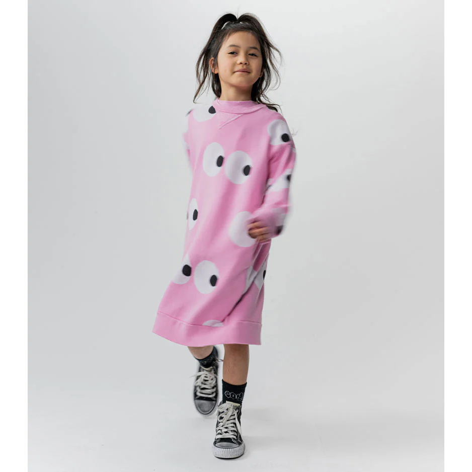 NUNUNU Super Pink Side Eyes A Dress - Image 2