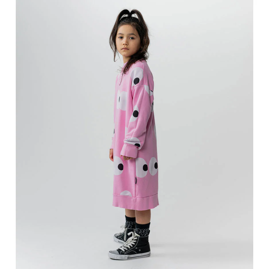 NUNUNU Super Pink Side Eyes A Dress - Image 3
