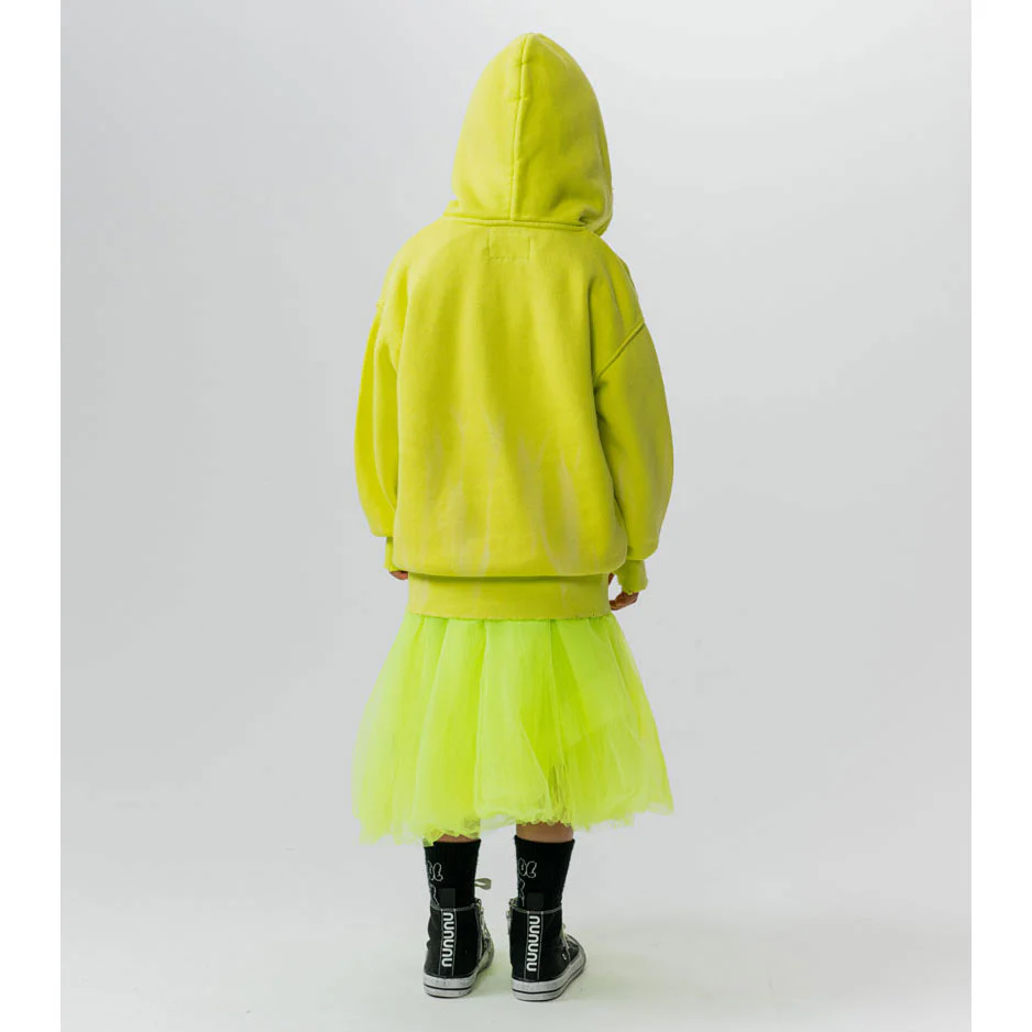 NUNUNU Washed Hot Lime Ultimate Brush Zip Hoodie - Image 4