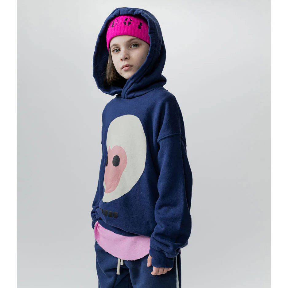 NUNUNU Washed Indigo Monkey Around Hoodie - Image 2