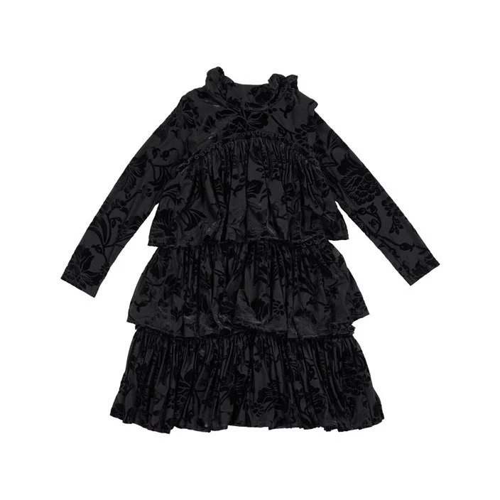 Olivia Rohde Black Lace Layered Dress