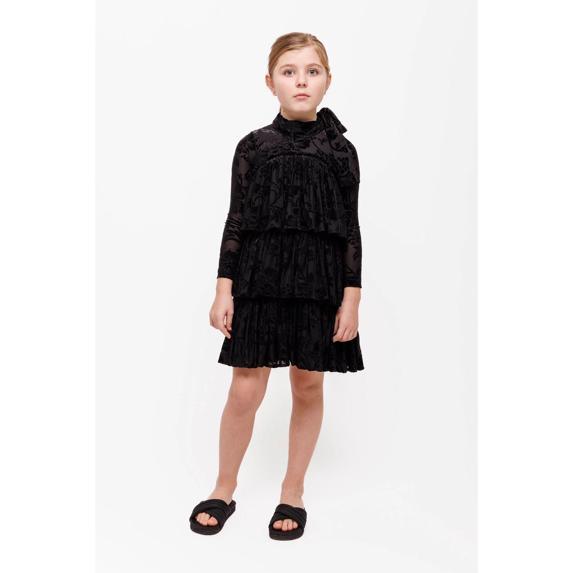 Olivia Rohde Black Lace Layered Dress - Image 2