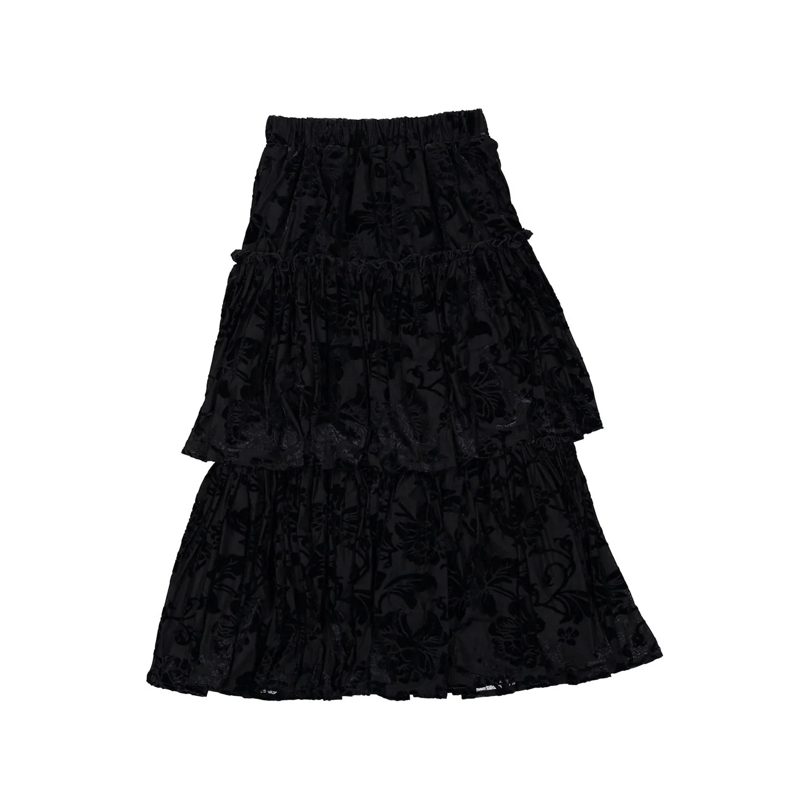 Olivia Rohde Black Floral Lace Skirt