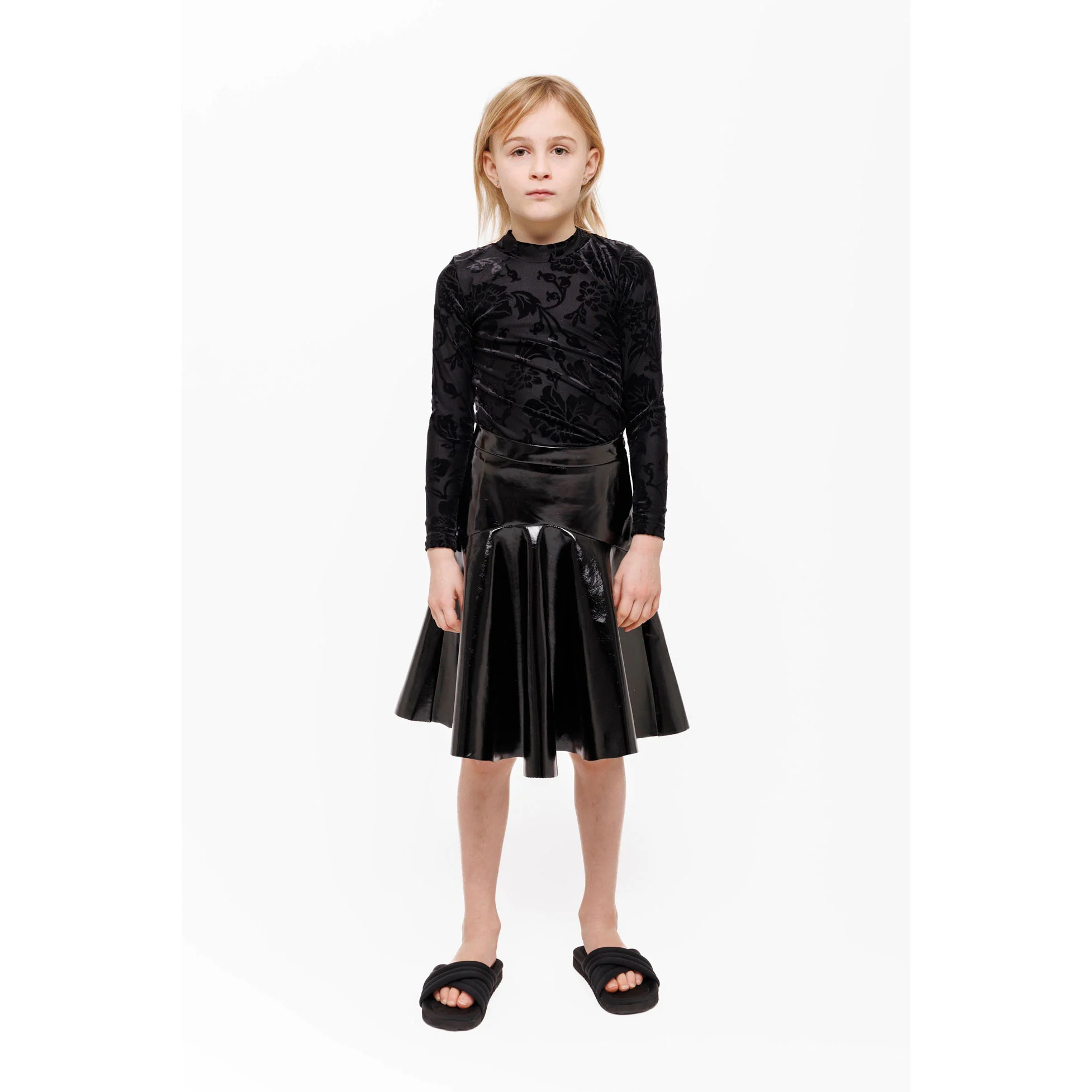 Olivia Rohde Black Floral Lace Turtleneck - Image 2