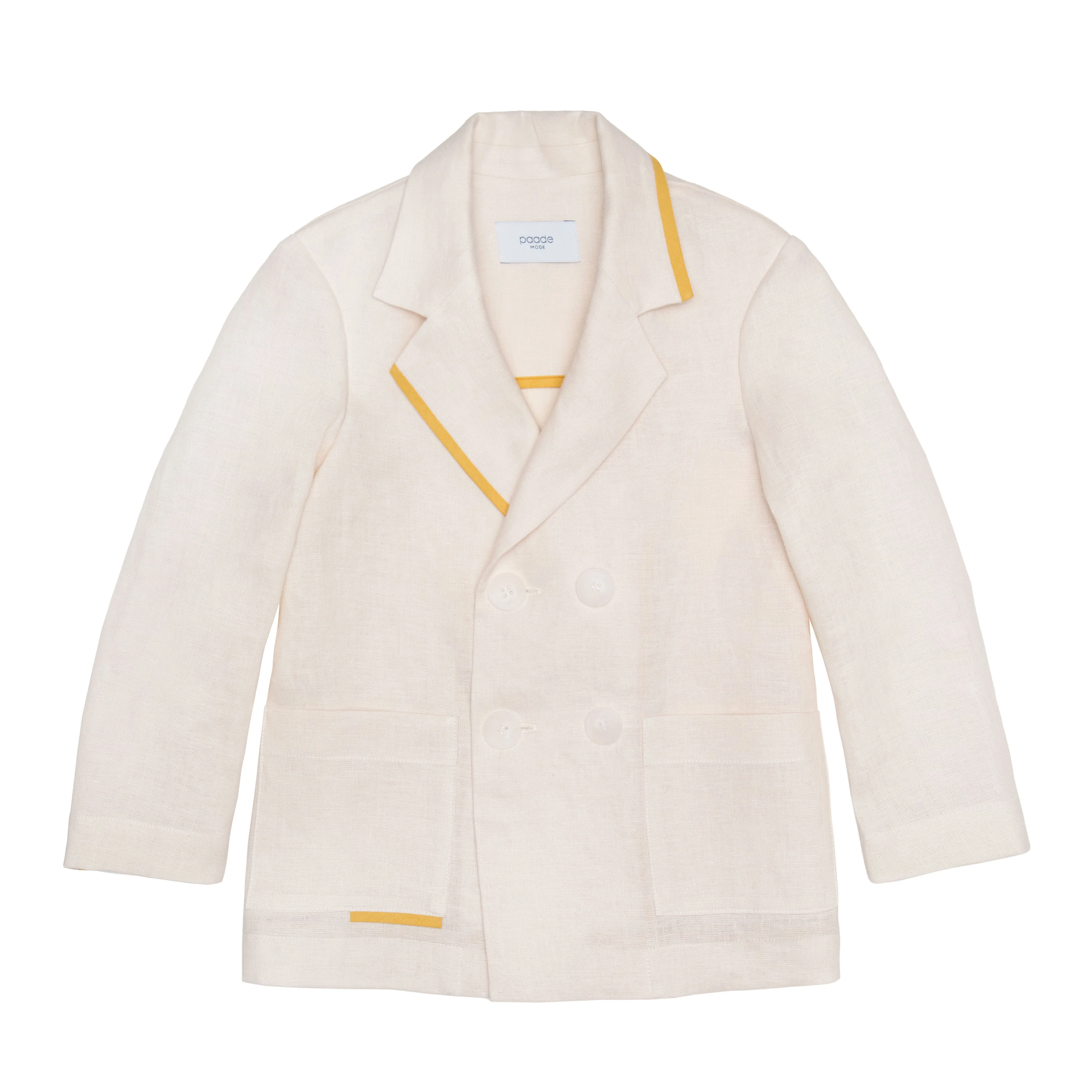 Paade Mode Beige Double Breasted Aria Jacket