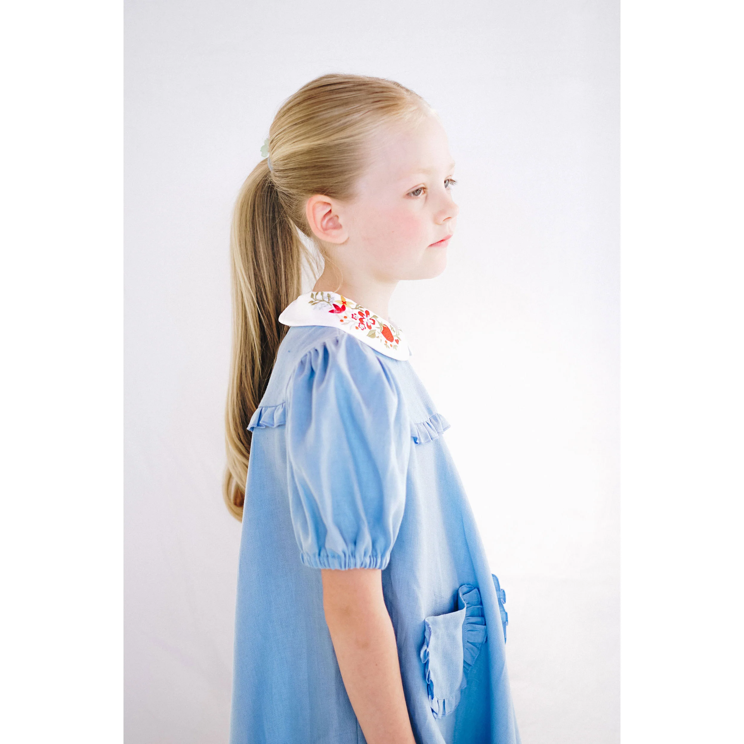 Paade Mode Blue Afternoon Linen Dress - Image 2