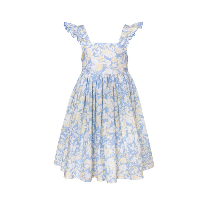 Paade Mode Blue Anemone Cotton Tie Back Dress