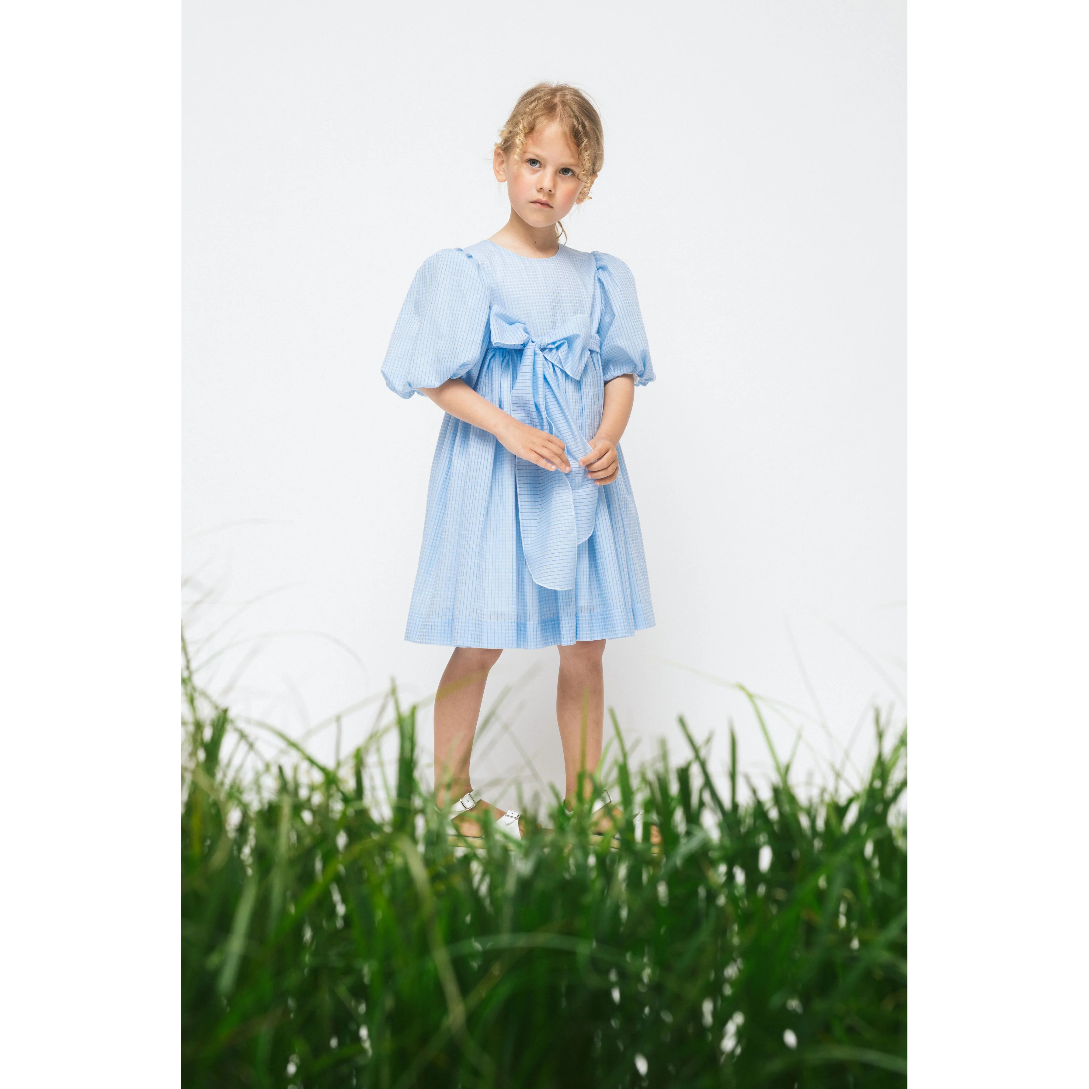 Paade Mode Blue Breeze Cotton Dress - Image 3