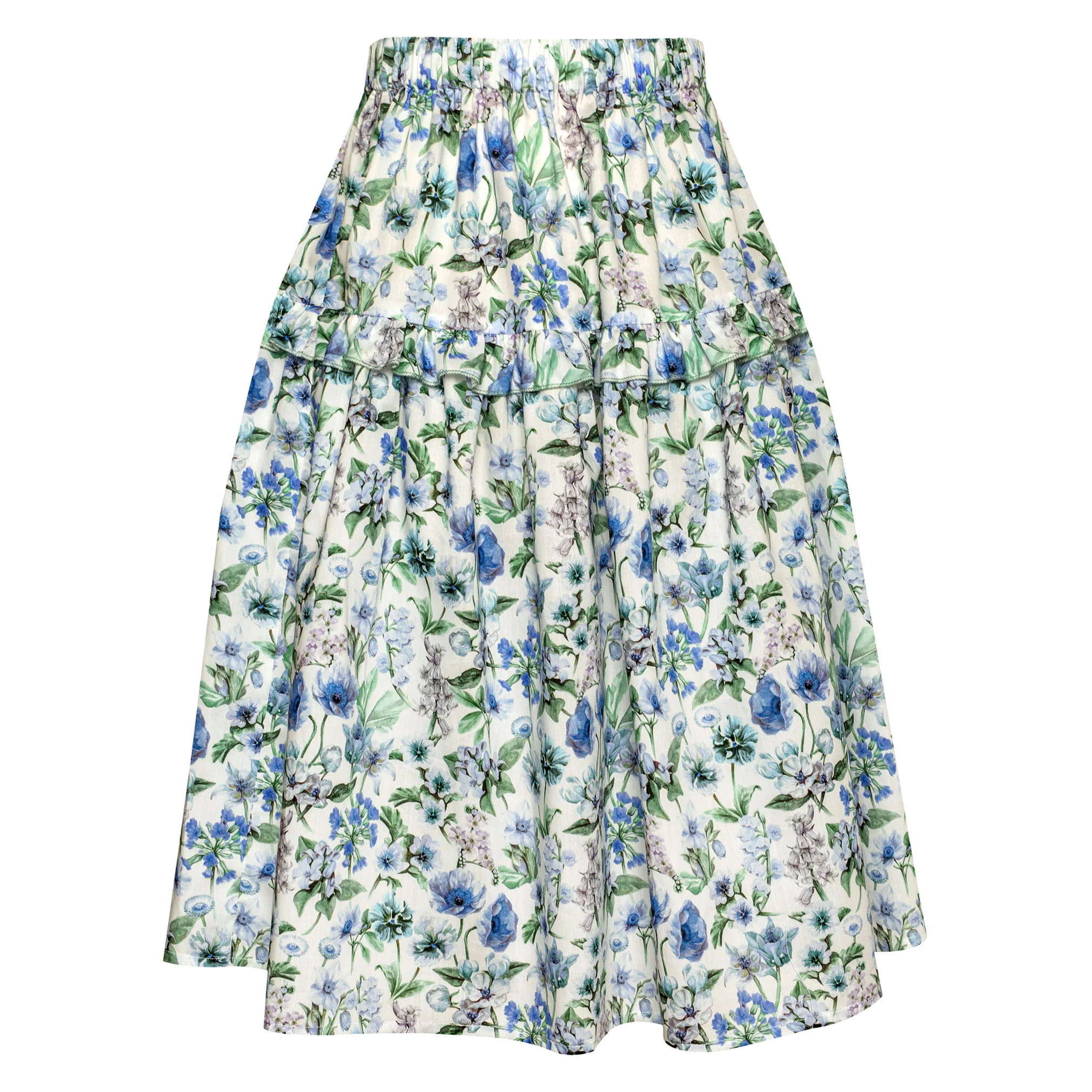 Paade Mode Blue Fairytale Cotton Long Skirt