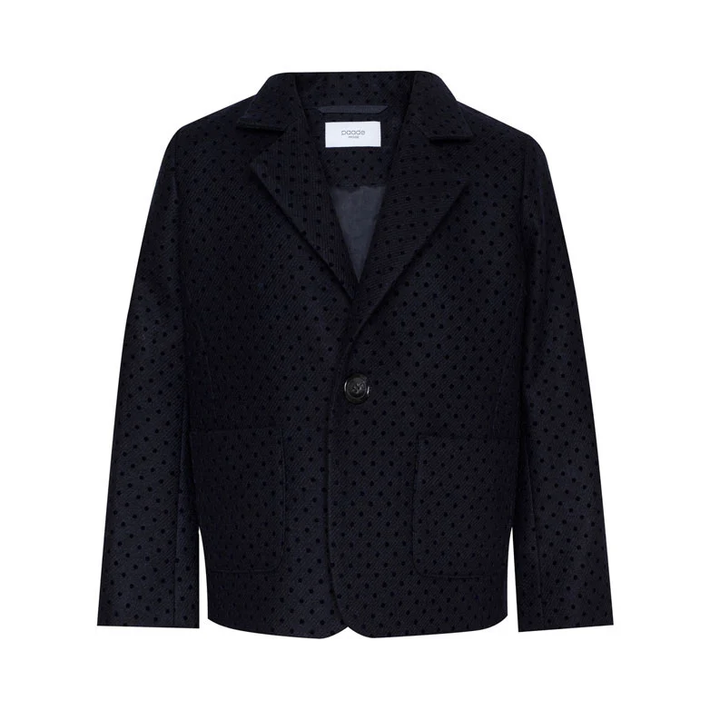 Paade Mode Dark Blue Onyx Wool Blazer