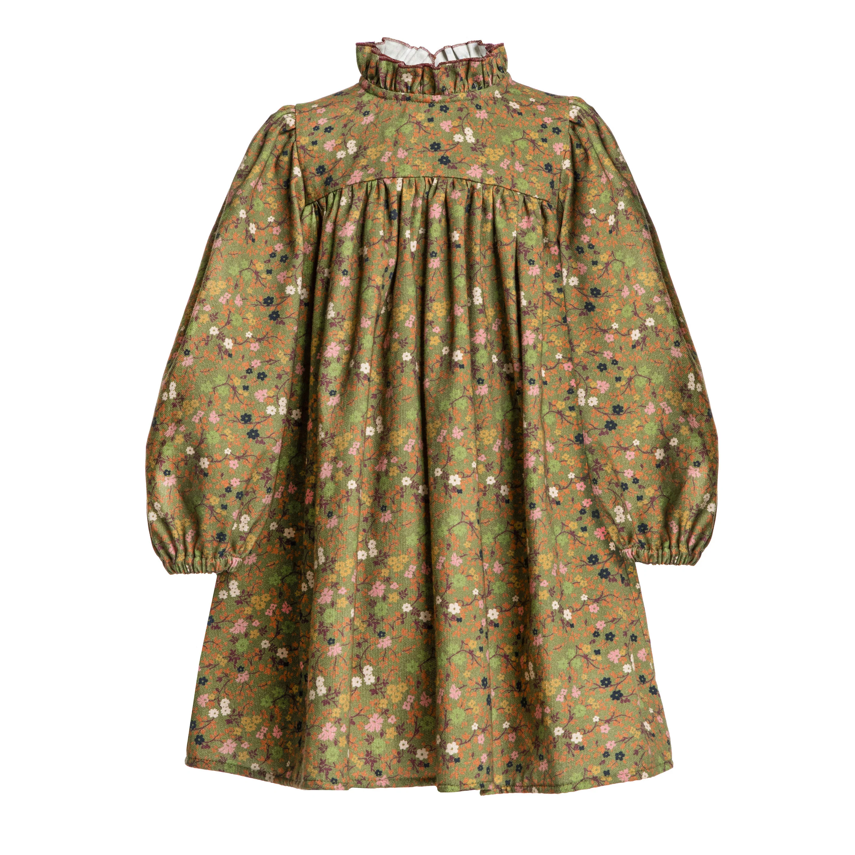 Paade Mode Green Fiorella Corduroy Dress