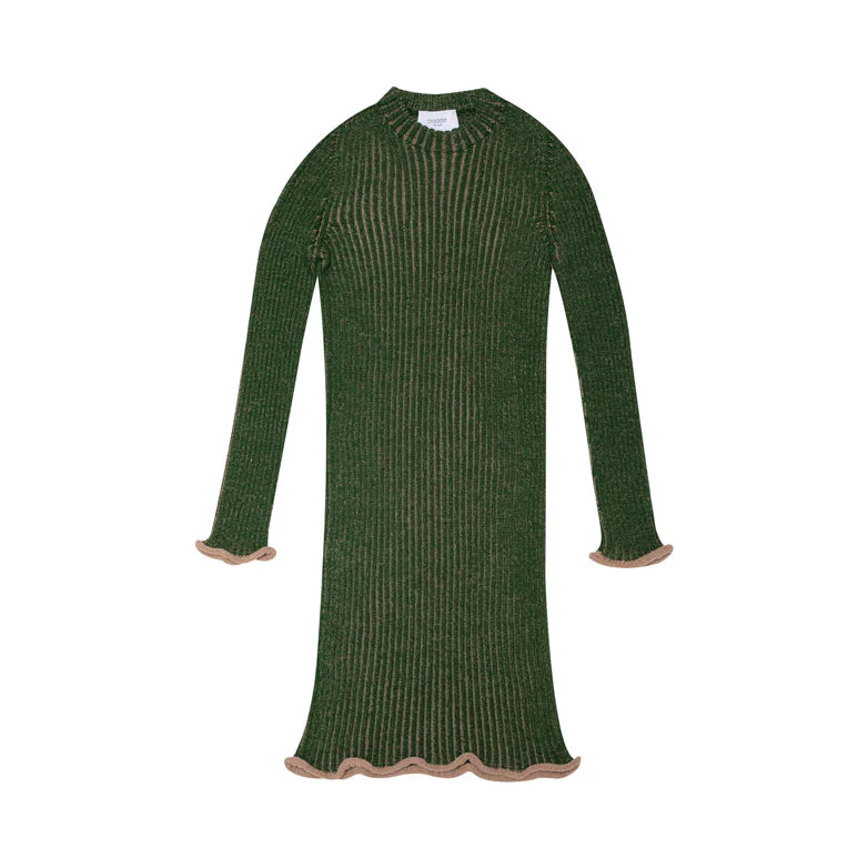 Paade Mode Green Seamless Knit Dress