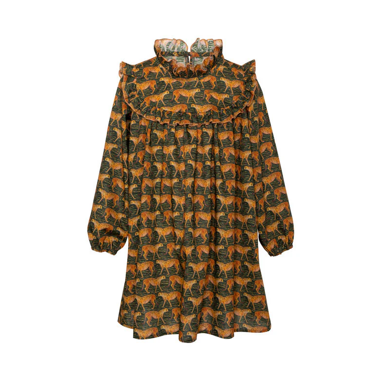 Paade Mode Multicolor Meet The Cheetahs Dress