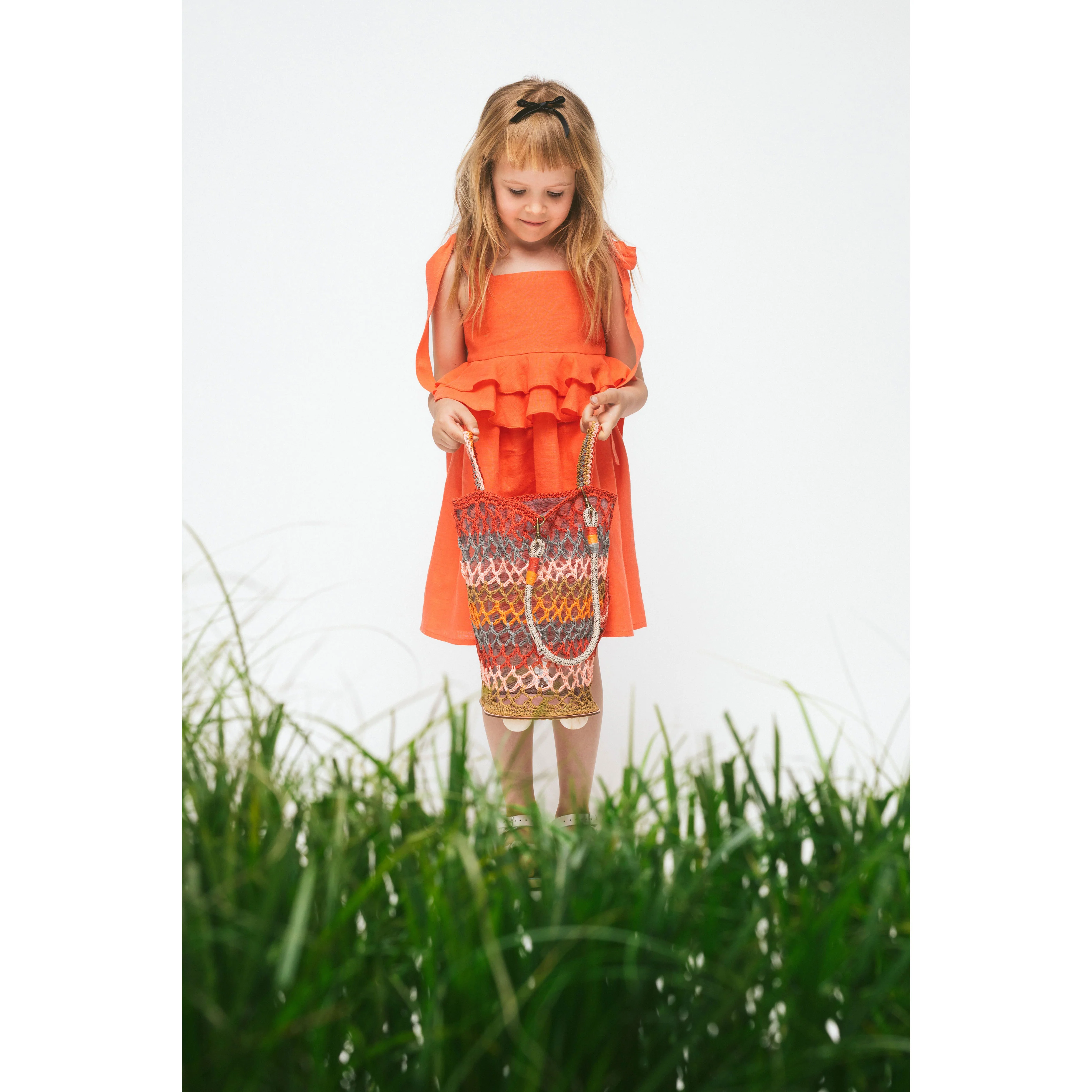 Paade Mode Orange Cruise Ties Linen Dress - Image 2