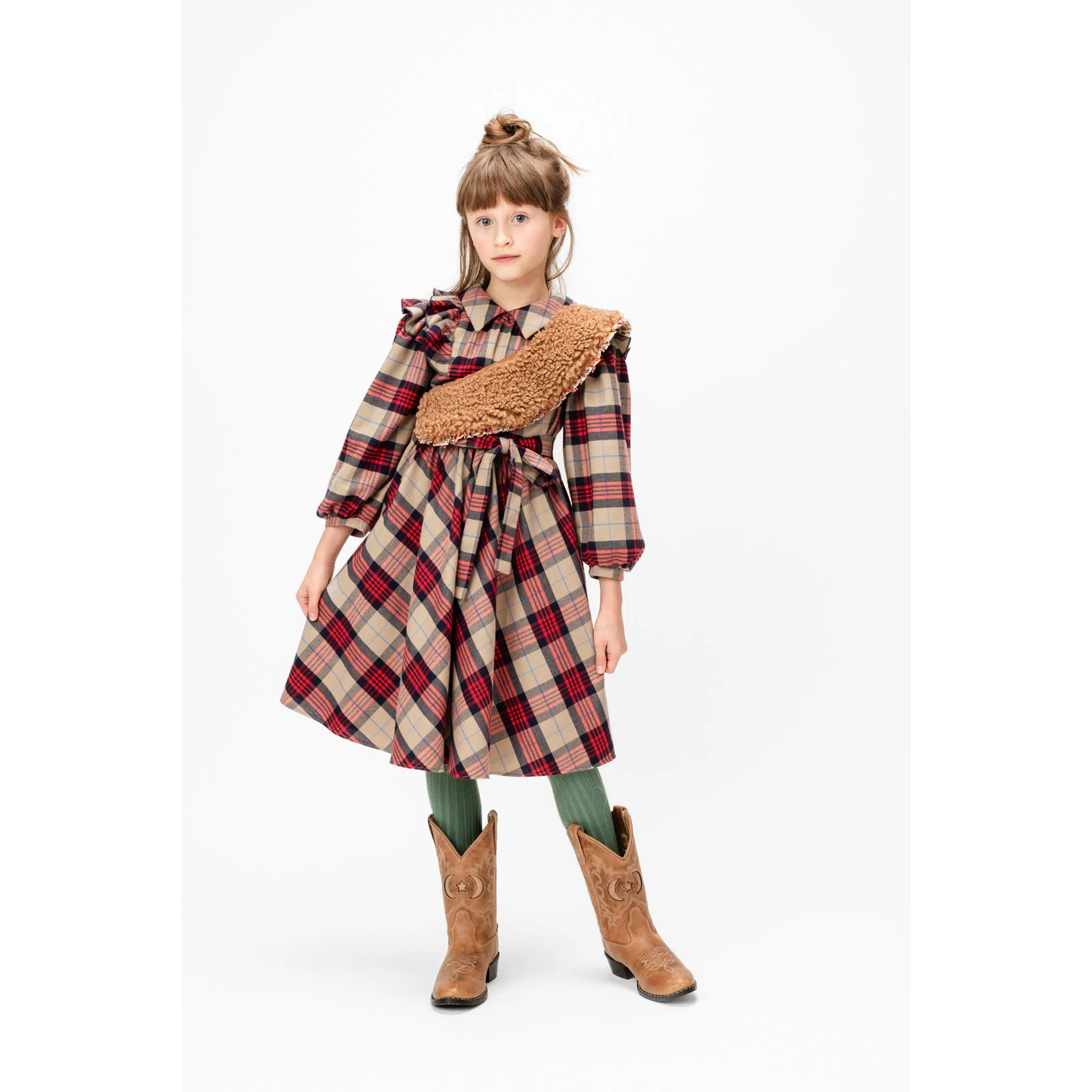 Paade Mode Red Plaid Tartan Maxi Dress - Image 2