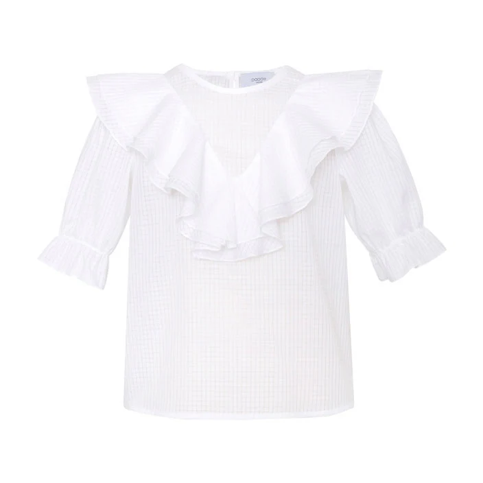 Paade Mode White Breeze Cotton Blouse