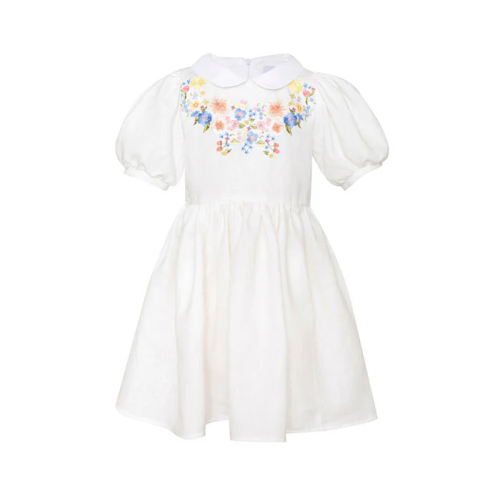Paade Mode White Cruise Ties Linen Dress