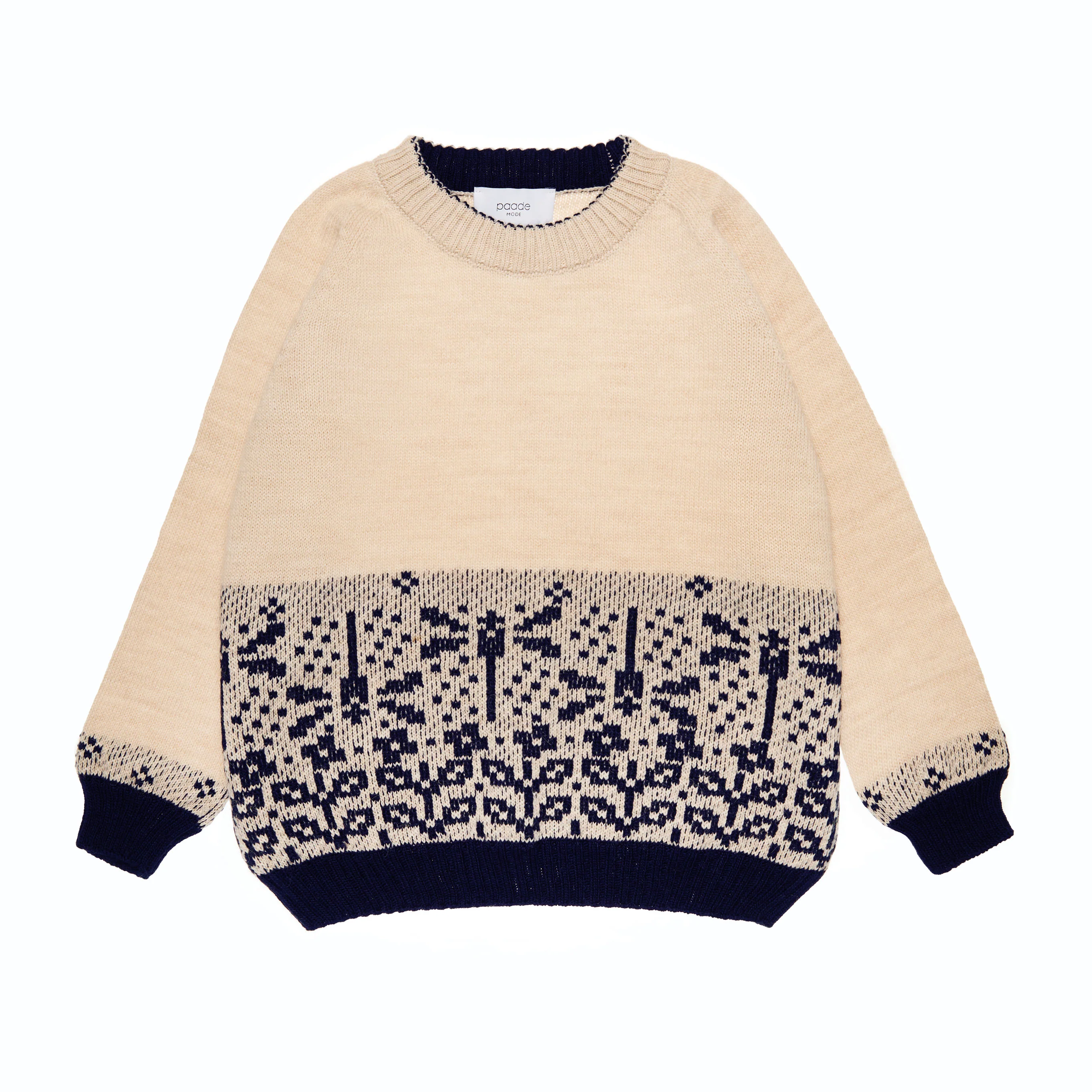 Paade Mode White Dragonfly Sweater