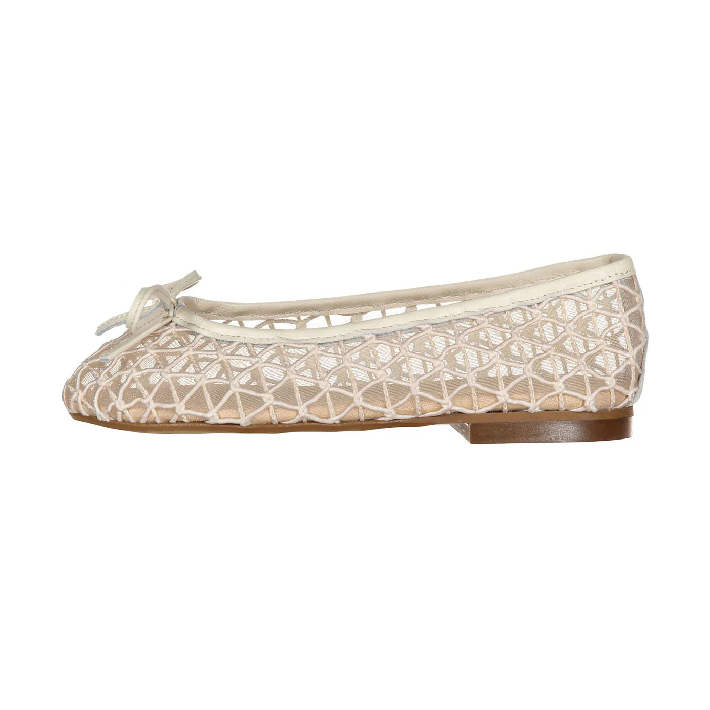 Papanatas Beige Crochet Ballet Flat - Image 2