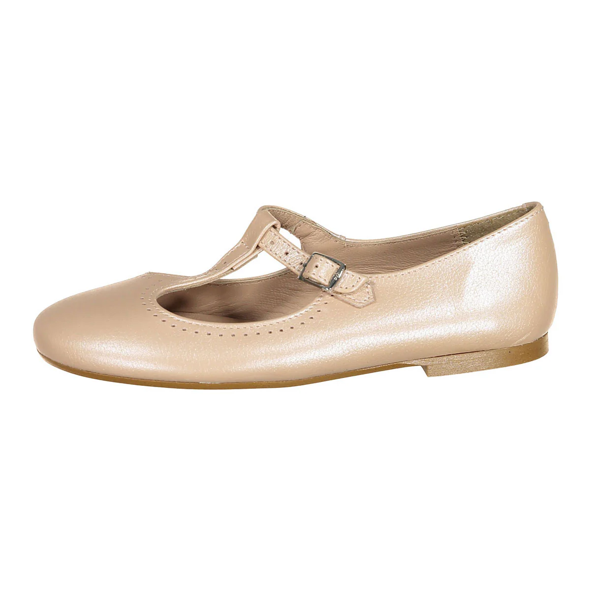 Papanatas Beige T-Strap Flat - Image 2