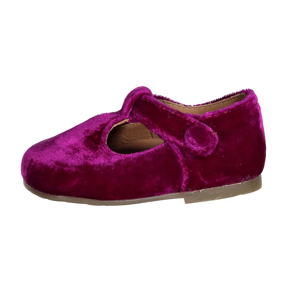 Papanatas Berry Velvet Baby T-straps - Image 2