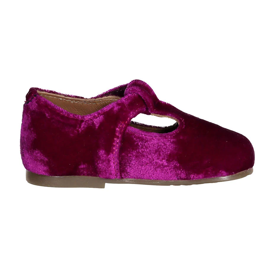 Papanatas Berry Velvet Baby T-straps - Image 3