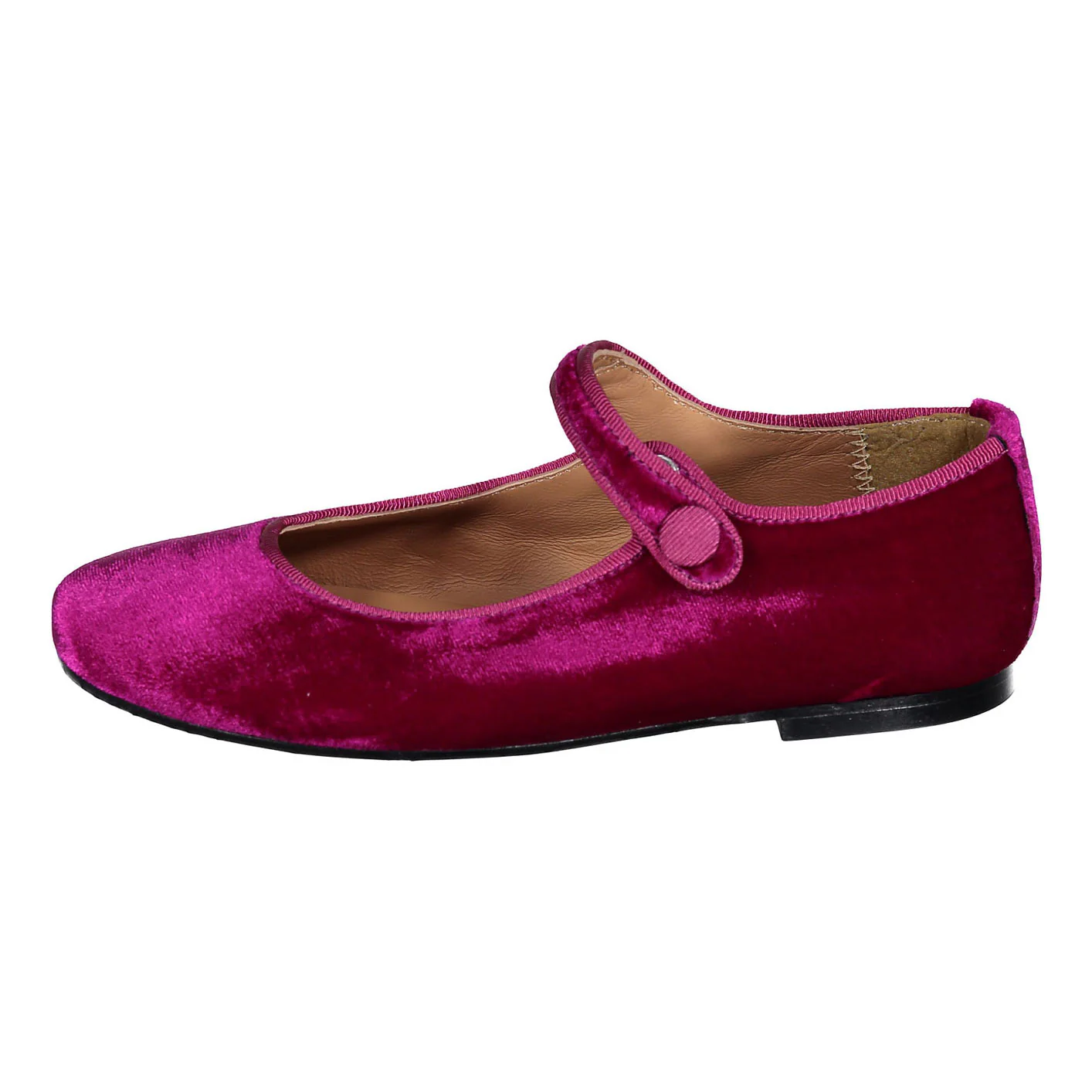 Papanatas Berry Velvet Classic Mary Janes - Image 2