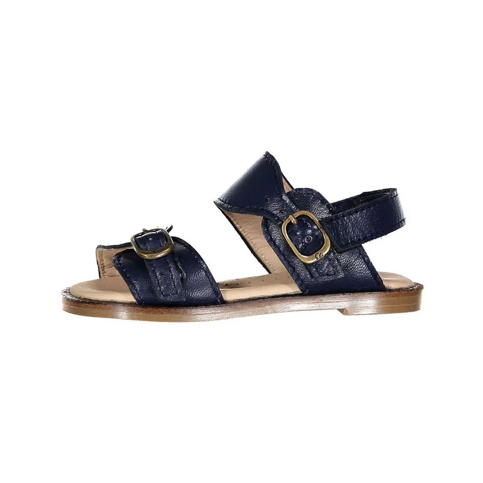 Papanatas Navy Double Buckle Baby Sandal - Image 2