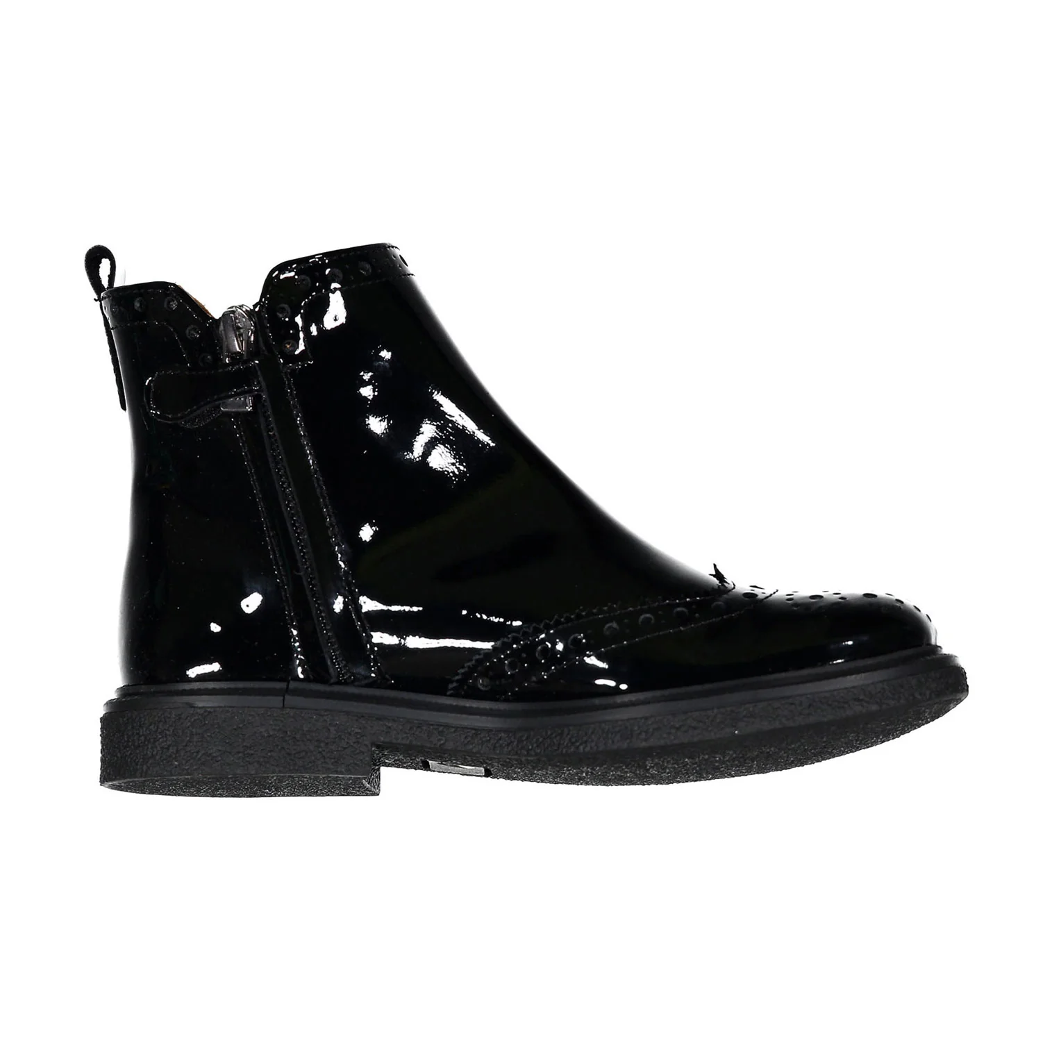 Papanatas Black Patent Leather Chelsea Bootie - Image 3