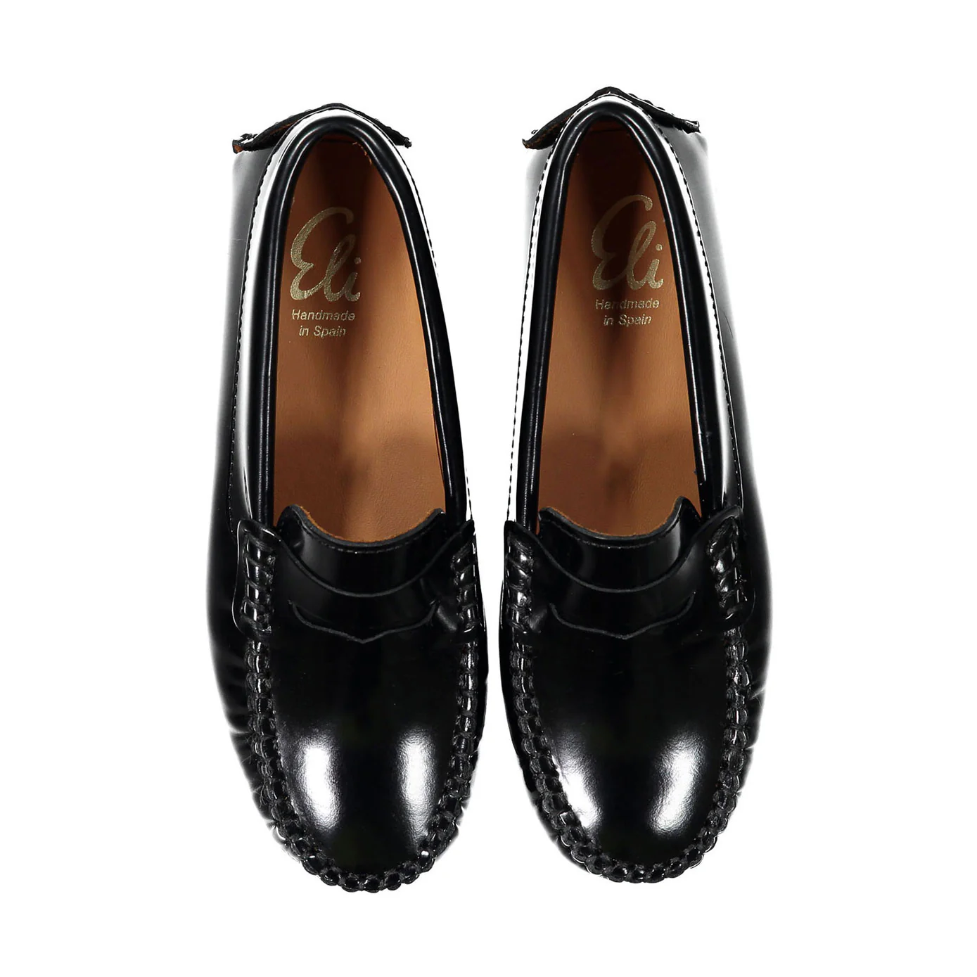 Papanatas Black Patent Leather Penny Loafers