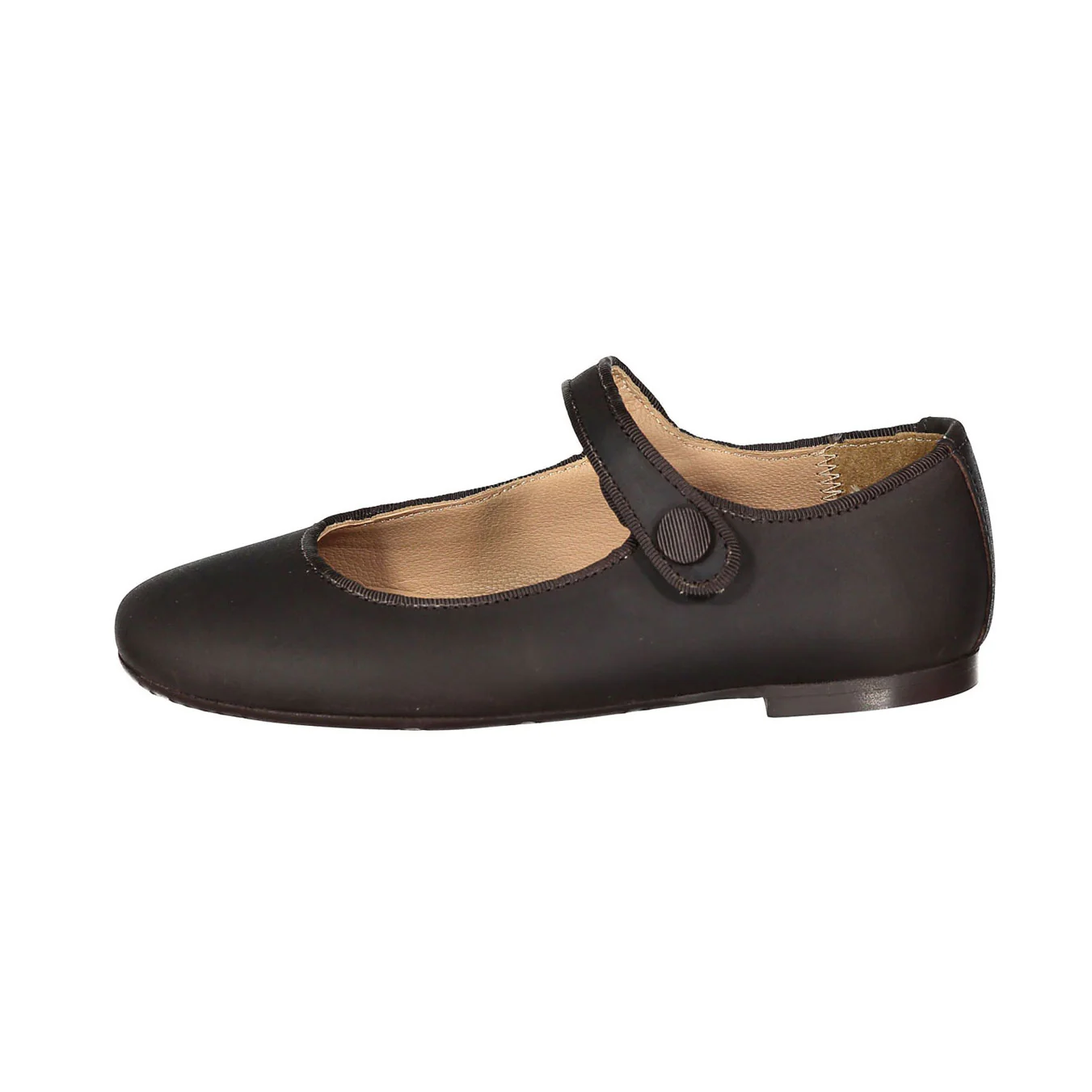 Papanatas Brown Matte Button Mary Janes - Image 2