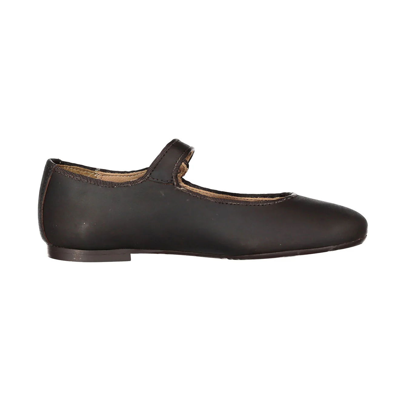 Papanatas Brown Matte Button Mary Janes - Image 3