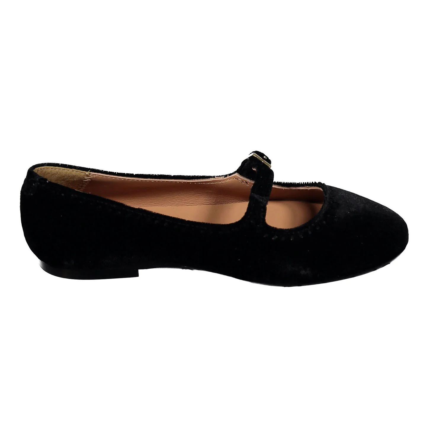 Papanatas Black Suede Front Buckle Shoe - Image 3